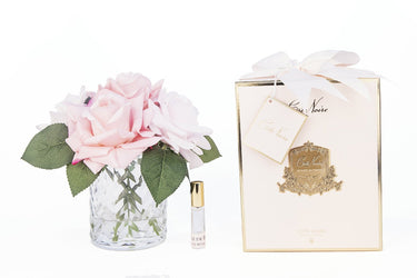 Herringbone Flower - Clear - Mixed Pink Roses - HCF08 (Carton of 2)